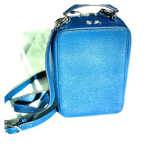 Sonia Rykiel Le Pave Parisien Leather Bag Navy New